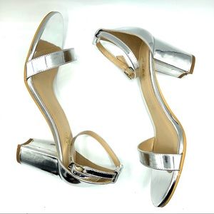 Ankis | Silver Block Heels